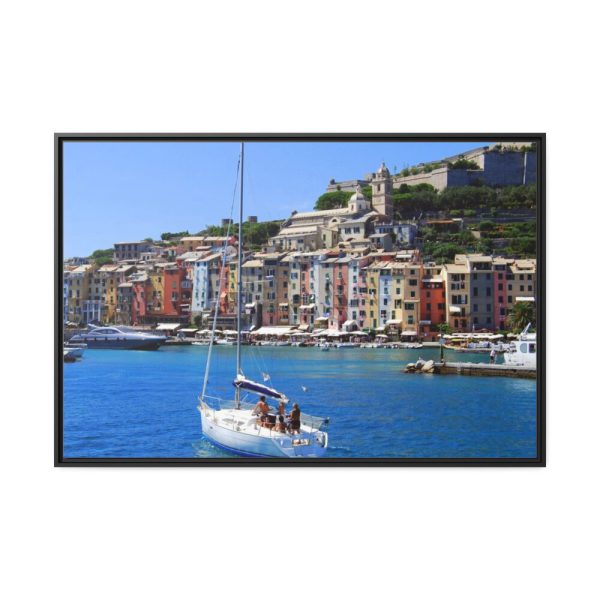 Cinque Terre From the Coast Framed Canvas