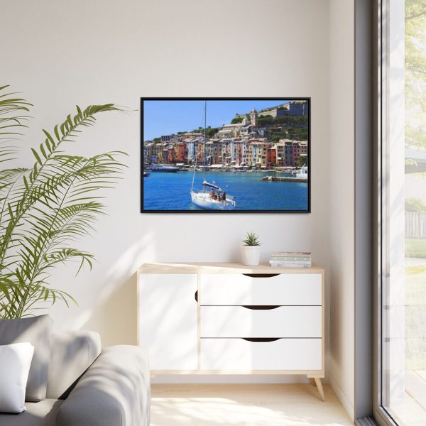 Cinque Terre From the Coast Framed Canvas