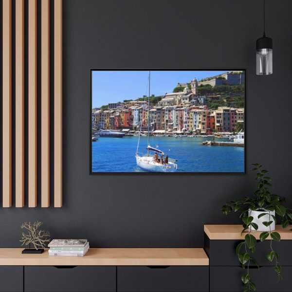 Cinque Terre From the Coast Framed Canvas