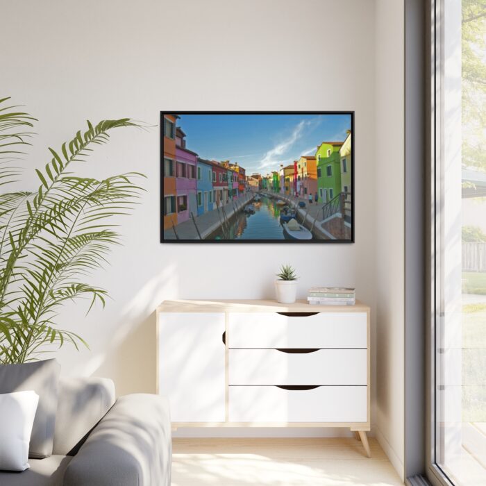 Free Case Colorate Burano in Venice Framed Canvas - Image 4