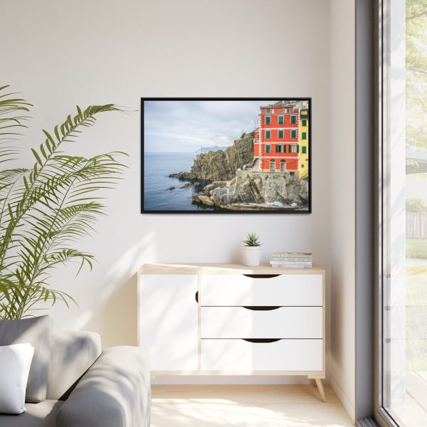 Italy Cinque Terre Mediterranean Framed Canvas