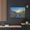 Free Case Colorate Burano in Venice Framed Canvas