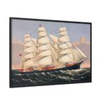 Clipper Ship Three Brothers Framed Canvas