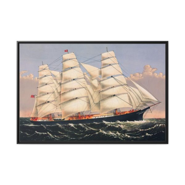 88289-151.jpg Clipper Ship Three Brothers Framed Canvas