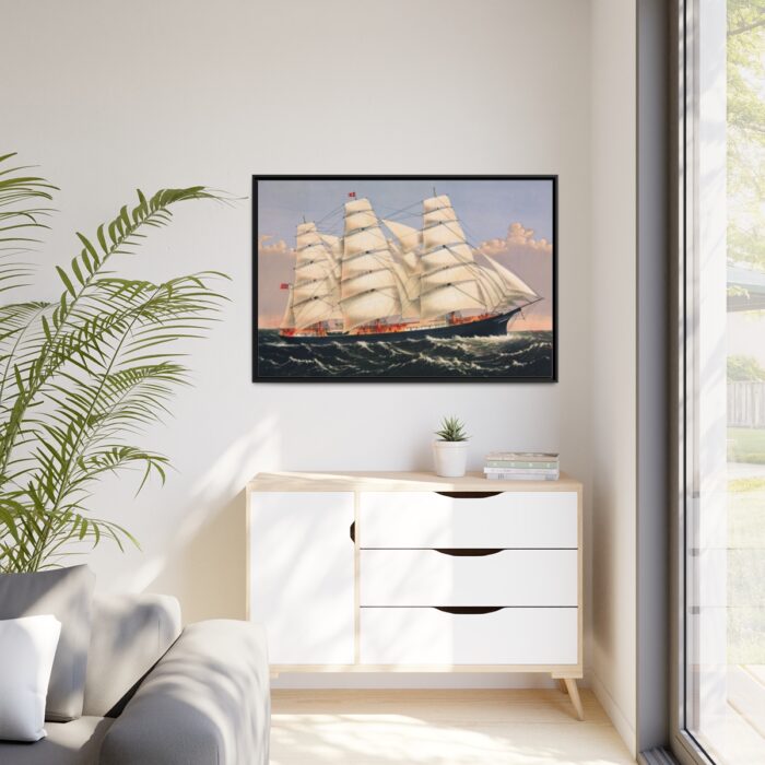 Clipper Ship Three Brothers Framed Canvas - Image 4
