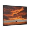 Orange Scenery With Beautiful Tree Framed Canvas