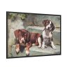 88289-190.jpg Dogs Puppies Vintage Old Framed Canvas