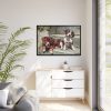 88289-193.jpg Dogs Puppies Vintage Old Framed Canvas