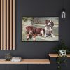 88289-194.jpg Dogs Puppies Vintage Old Framed Canvas