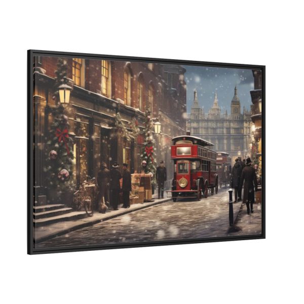88289-195.jpg Vintage Christmas Street In London Framed Canvas