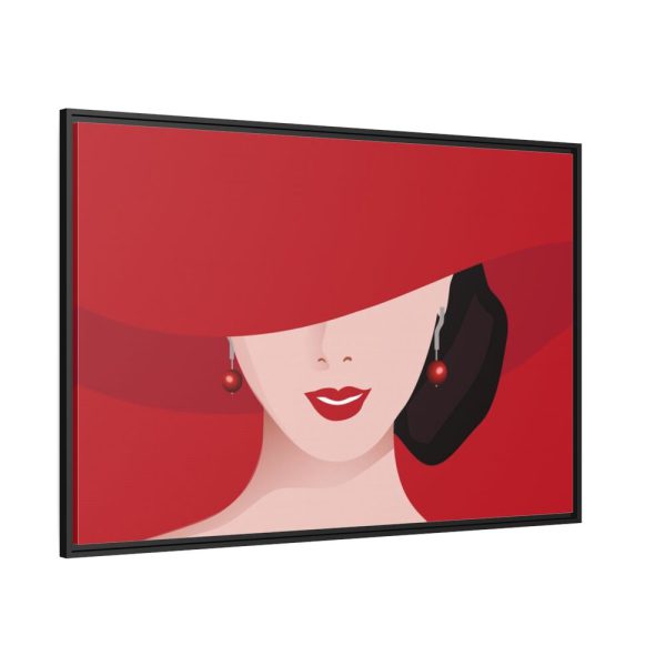 88289-200.jpg Woman In Red Hat Framed Canvas