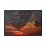 Flamingos Swarm Birds Nature Framed Canvas - Image 2