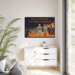 Vintage Cycling Couple Framed Canvas - Image 4