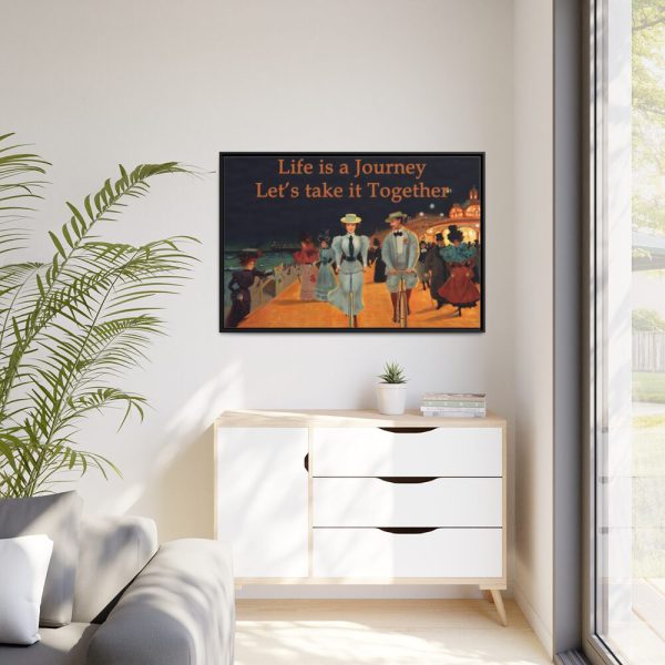 88289-233.jpg Vintage Cycling Couple Framed Canvas
