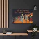 Vintage Cycling Couple Framed Canvas - Image 5