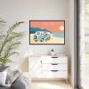 88289-238.jpg Camper Van, Surfboard, Beach Framed Canvas