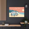 88289-239.jpg Camper Van, Surfboard, Beach Framed Canvas