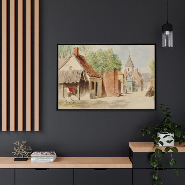 88289-269.jpg Rue du Puits Sale, St. Valery by Miner Kilbourne Kellogg Framed Canvas