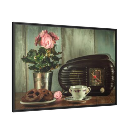 Vintage Retro Radio Framed Canvas