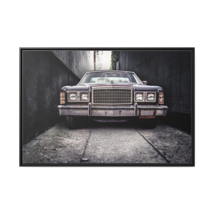 Car Vintage Parking Narrow Framed Canvas - Image 2