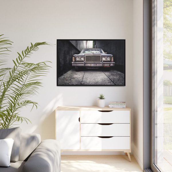 88289-288.jpg Car Vintage Parking Narrow Framed Canvas