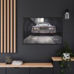 Car Vintage Parking Narrow Framed Canvas - Image 5