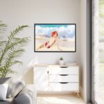 Pin-up Girl Beach Beauty Framed Canvas - Image 4