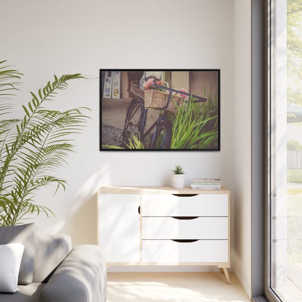88289-313.jpg Flowers on Bicycle Framed Canvas