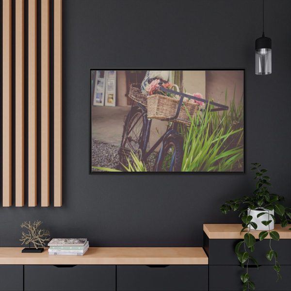88289-314.jpg Flowers on Bicycle Framed Canvas