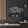 Vintage Bike Flowers Framed Canvas