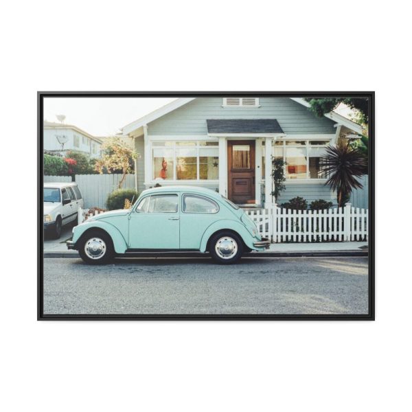 88289-321.jpg Vintage Car and House Framed Canvas