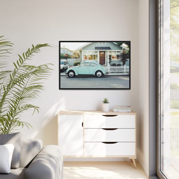 88289-323.jpg Vintage Car and House Framed Canvas