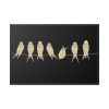 Birds Vintage Music Framed Canvas