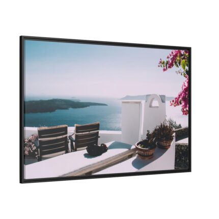 Sea Vacation Greece Framed Canvas