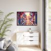 Sunset in Greece Framed Canvas
