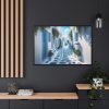 White Greek Street Framed Canvas