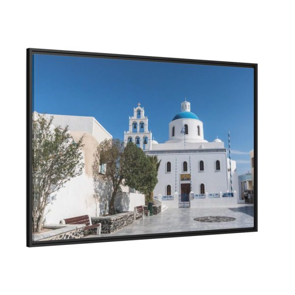 88289-380.jpg Church in Santorini Framed Canvas