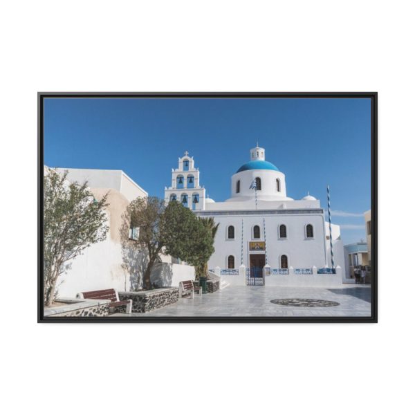 88289-381.jpg Church in Santorini Framed Canvas