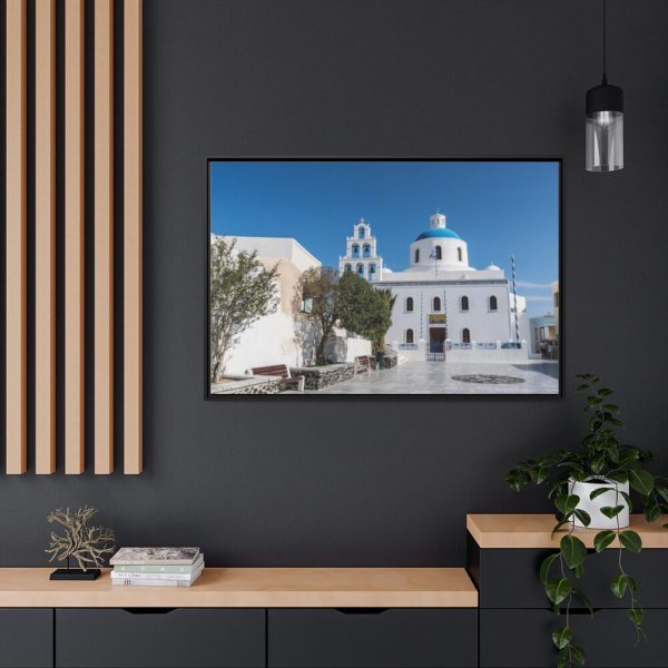 88289-384.jpg Church in Santorini Framed Canvas