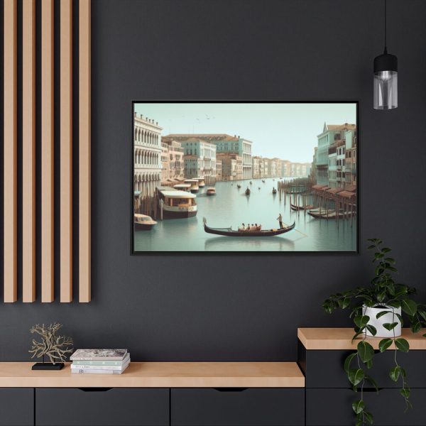 88289-404.jpg Tourists in a Gondola in Venice, Italy Framed Canvas