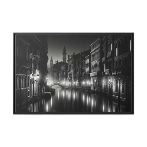 88289-411.jpg Venice Canal at Night Framed Canvas