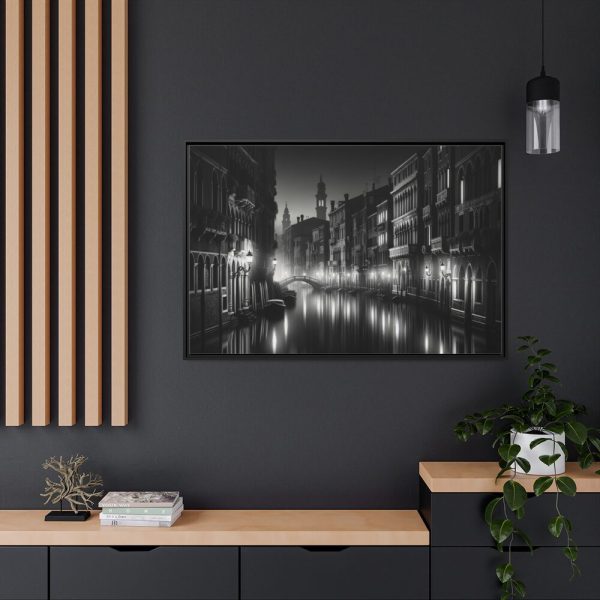 88289-414.jpg Venice Canal at Night Framed Canvas