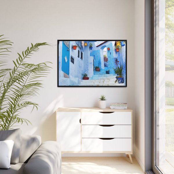 88289-418.jpg Blue Town Framed Canvas