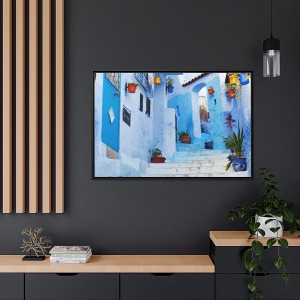 88289-419.jpg Blue Town Framed Canvas