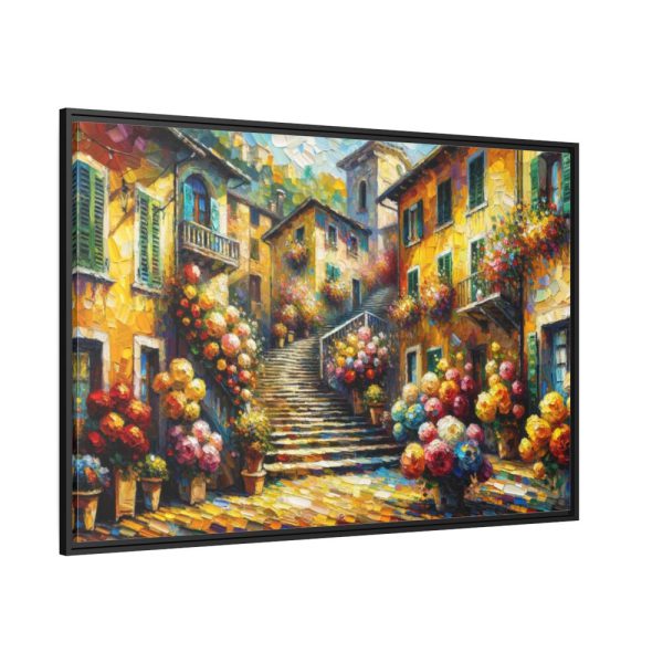 88289-420.jpg Flowerish Street in Italy Framed Canvas