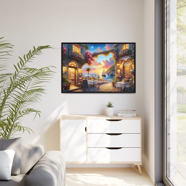 Simpatico Tavern in Italy Framed Canvas
