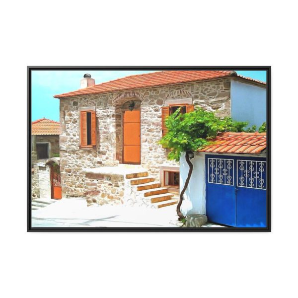 Greece Lesbos Mytilene Stone Framed Canvas
