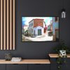 Village Lesbos Mytilene Greece Framed Canvas