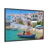88289-470.jpg Greek Coastal Town Framed Canvas
