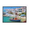 88289-471.jpg Greek Coastal Town Framed Canvas